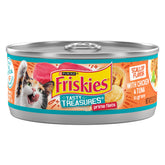 Purina Friskies Tasty Treasures trozos pollo-atun en salsa vieira, lata 5,5 oz ideal para cada comida