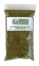 From The Field hierba gatera fina molida, aroma intenso para juguetes.