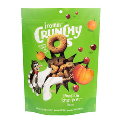 Fromm Crunchy Os Pumpkin Kran Pow: paquete recerrable con golosinas crujientes para perros.