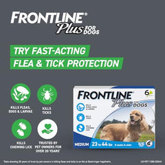 Aplicación de FRONTLINE Gold en el pelo del perro para protección rápida