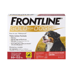 Frontline Gold para perros extragrandes: paquete de tres para protección de 30 días