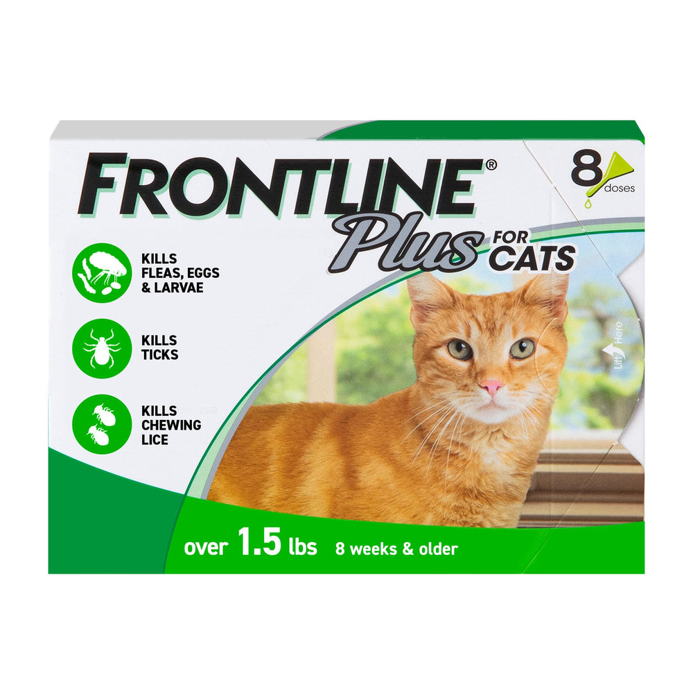 FRONTLINE Plus para gatos: aplicación externa rápida para pulgas y garrapatas.