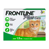 Frontline Plus Gatos: botella de aplicación rápida para protección contra pulgas.