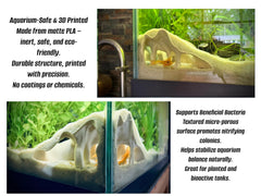 FROSTO cueva manglar natural para acuario y terrario, añade refugio realista.
