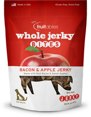 Fruitables bocados jerky tocino manzana, premio sabroso para entrenar perros pequeños.