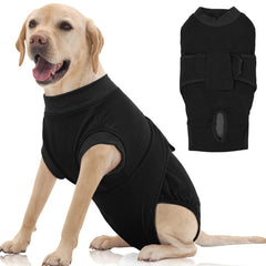 FUAMEY traje de recuperación para perros, vista frontal, protege la herida y evita que laman.