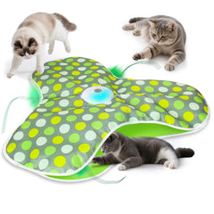 FUGODIWI juguete interactivo para gatos con plumas que estimula la caza