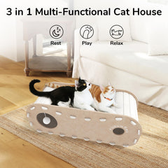 FUKUMARU cama-gato-tunel-espacio-amplio facilita convivencia