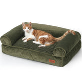 Cama para perro FUKUMARU de corduroy, suave y cálida para dormir cómodo.