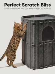 Cubos-fieltro-privacidad FUKUMARU, ambiente seguro para gatos asustados.