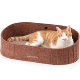 Rascador para gatos FUKUMARU con sofá de 24 pulgadas, ideal para descansar y afilar uñas.