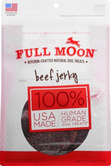 Full Moon Beef Jerky aroma sabroso, ideal para recompensar sesiones de adiestramiento.