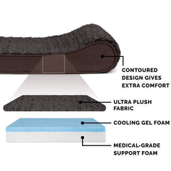 Cama Furhaven con funda suave tipo ante para mayor confort durante siestas