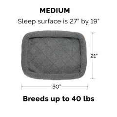 Cama para perro Furhaven mediana, superficie suave Sherpa gris que acuna.