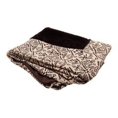 Furhaven funda cubre cama para perro plush Kilim desierto marrón, lavable a máquina.