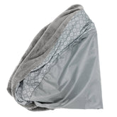 Cubierta Furhaven para cama donut gris, estampado diamante, tacto suave para confort diario.