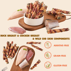 Furmate tiras de piel de bacalao, snack rico en Omega-3 para piel y pelaje.
