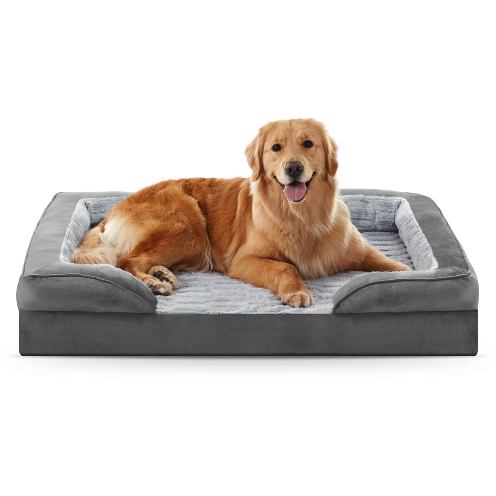 FURTIME cama ortopédica para perros grandes con funda desmontable, fácil de limpiar.