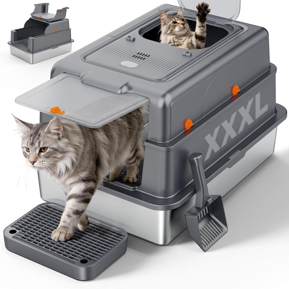 Caja Furtime XXXL con tapa plegable para facilitar la limpieza.