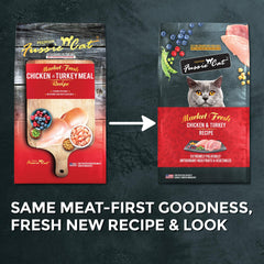 Fussie Cat Market Fresh ingredientes frescos de alta calidad para gatos.