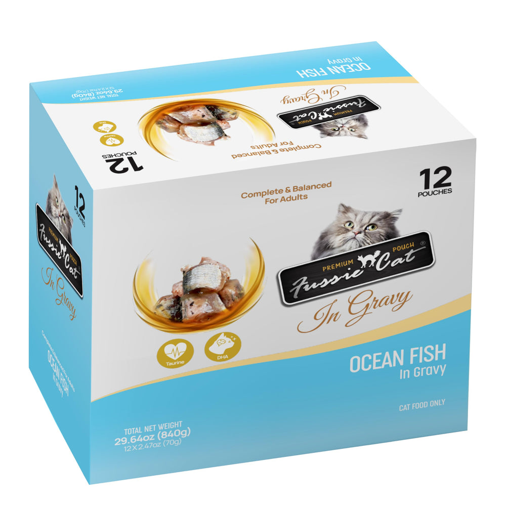 Fussie Cat Ocean Fish en Salsa: mordiscos tiernos para una experiencia sabrosa y fácil de comer