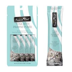 Purée Fussie Cat atún con gambas, textura cremosa para gatos