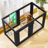 FXW AuraSpace paneles transparentes para vigilar al perro desde cualquier ángulo.