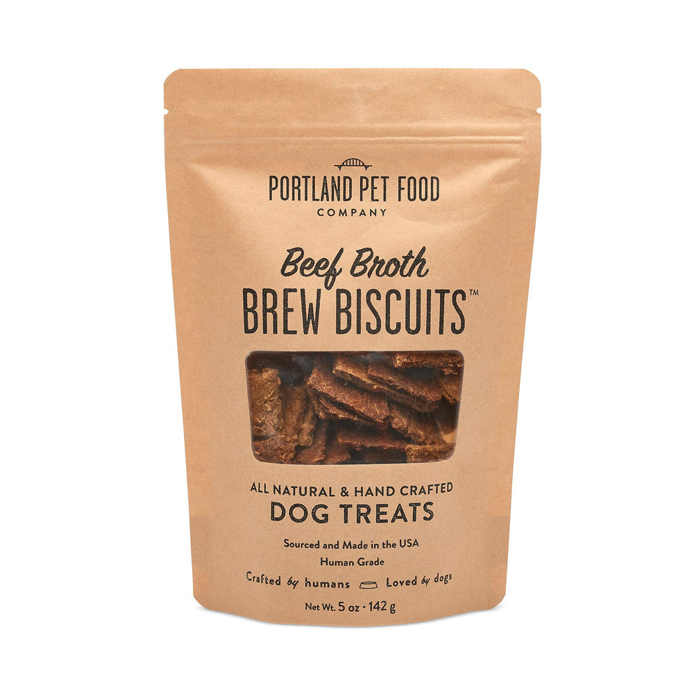 Galleta de caldo de res para perros, aroma natural y sabor atractivo.