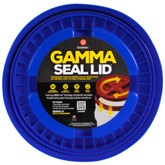 Gamma2 Gamma Seal Lid azul en cubo, sello hermético para almacenamiento seguro.