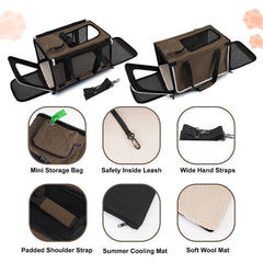 GAPZER bolsa transporte gato grande – acceso lateral para control rápido