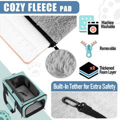 GAPZER transportín gato, ventilación de cinco lados para comodidad