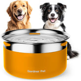 Gardner Pet cuenco agua para perros en acero inoxidable de 1 galón para hidratación prolongada