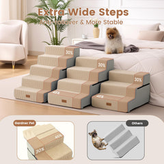 Gardner Pet escalones plegables con funda impermeable, fácil limpieza