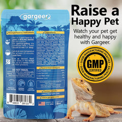 Gargeer dieta gel completa para juveniles y adultos, nutrición balanceada para reptiles.