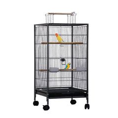 GarveeHome jaula para aves pequeñas, vista frontal, ideal para seguridad y acceso fácil.
