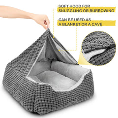 Gasur cama para perros con borde elevado para apoyo de cuello