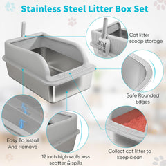 GazingMe caja de arena con sistema de encaje en tapa para evitar derrames.