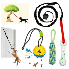GDuolaPaws Juguete Bungee Interior Puerta para perros pequeños, juego interactivo.