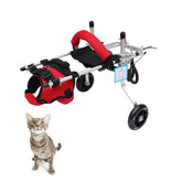 Generic silla de ruedas para gatos con 2 ruedas ajustable, ideal para apoyar la movilidad diaria.