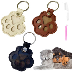 Generic llavero pelo de mascotas con forma de pata, ideal para recordar a tu perro o gato.