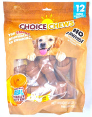 Genérico huesos grandes anudados para perros, sabor a maní, uso para morder y cuidado oral.