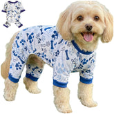 Pijama genérico para perros con enfoque frontal, cómodo para descanso diario.