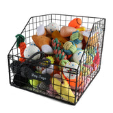 Cesta de juguetes Geyecete con gran capacidad y acceso fácil para perros.