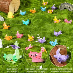 GGSTDDUP axolotl azul oscuro, realza terrarios y decoraciones temáticas.