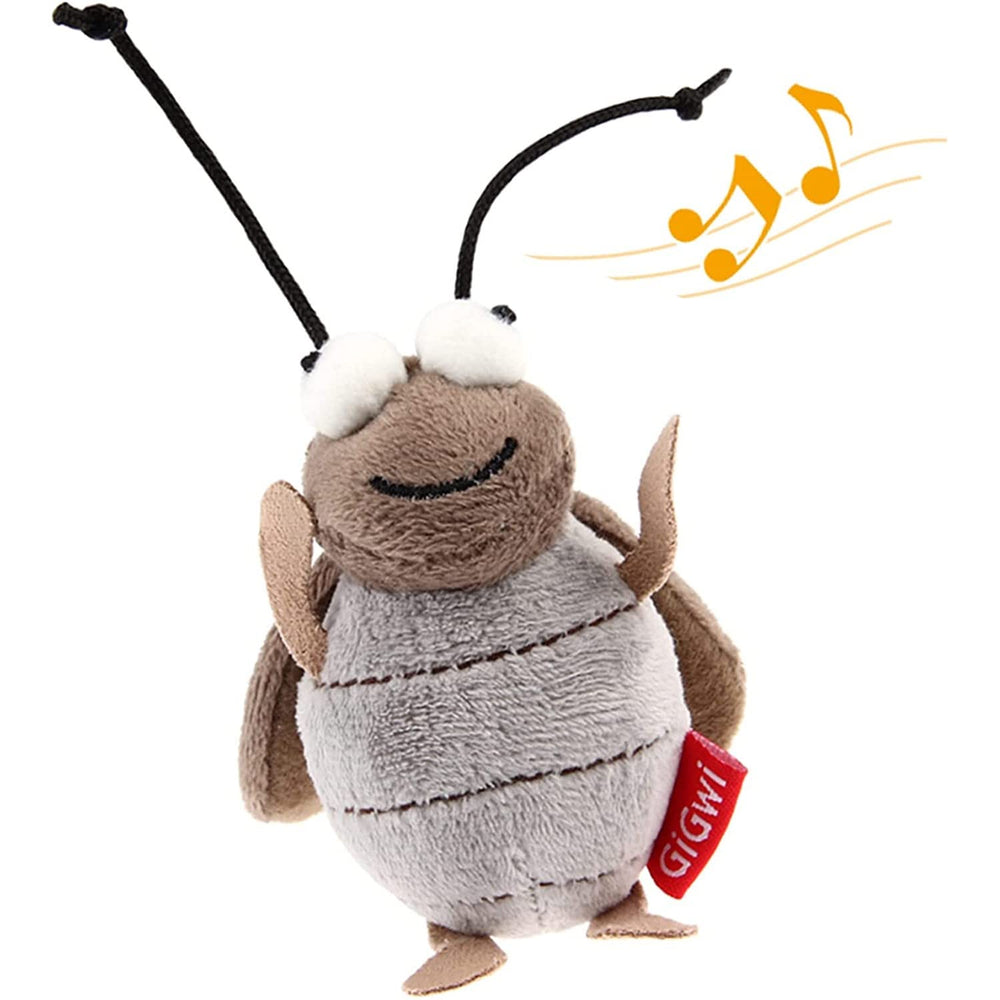 Gigwi grillo interactivo para gatos, estimula curiosidad y juego activo.
