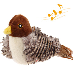 Gigwi pajaro chirrante, juguete realista para gatos interiores que estimula la caza.