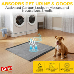 Glad almohadillas con bordes resistentes protegen suelos durante el uso.