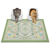 Alfombrilla Glittme para arena de gato, protección del suelo y estética decorativa.