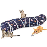 Glittme Cat Tunnel en forma de S ofrece espacio para moverse con comodidad