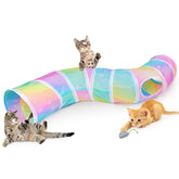 Glittme tunel gato forma S, espacio amplio para moverse y jugar